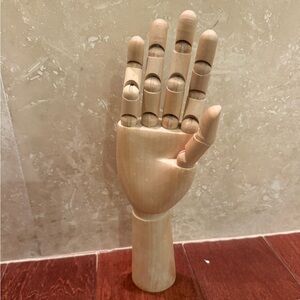 Vintage Articulated Wood Right Hand 12"